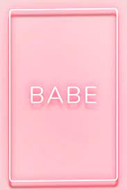 Glowing Neon Babe Typography On A Pink Background Free Image By Rawpixel Com Namcha Neon Lettering Pink Background