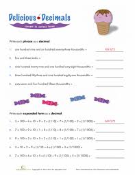 Writing Decimals In Expanded Form Worksheet Education Com Decimals Expanded Form Writing Sentences Worksheets