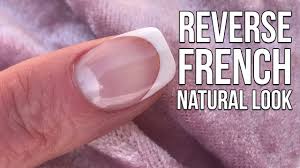 Our next short acrylic nail idea is funky and unique! How To Do A Natural Reverse French Acrylic Overlay Youtube