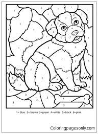 Select from 35970 printable coloring pages of cartoons, animals, nature, bible and many more. Color By Number Puppy Coloring Pages Puppy Coloring Pages Coloring Pages For Kids And Adults