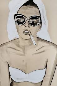 Lady White Hare I Canvas Wall Art by Nicolas Roa