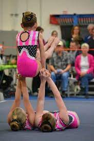 Level 6 Trio Pike Hold My Little Girl S Awesome Trio Acro Gymnastics Acrobatic Gymnastics Acro