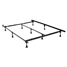 Iron bed frames can be another reasonably priced way to make a design statement in your huffman also appreciates that it's reminiscent of industrial designs while still being a tiny bit glam, thanks to. Industrial Bed Frames Bedroom Furniture The Home Depot
