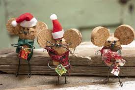 May i recommend drinking a glass of wine while making them? Wine Cork Christmas Ornaments Lovely Christmas Crafts Balcony Decoration Eco Friendly Garden Ideas