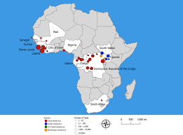 Ebola virus disease (evd) is a severe disease caused by ebola virus, a member of the filovirus family, which occurs in humans and other primates. Ebola Virus Disease Distribution Map Cases Of Ebola Virus Disease In Africa Since 1976 B Error Processing Ssi File B Br