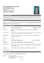 Cv Format For Freshers Mechanical Engineers Pdf Mechanical Fresher Resume Samples Format More Than 100 Pdf