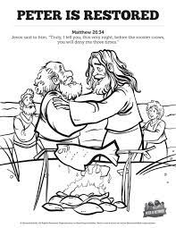 When jesus said, follow me, levi, the tax collector. John 21 Peter Is Restored Sunday School Coloring Pages Sharefaith Kids
