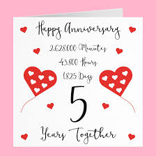 Lots of couples hold onto their wedding invitations maria allen boutique personalized collar stays 5th anniversary gift for him, $38, etsy.com. 5th Wedding Anniversary Card Hunts England