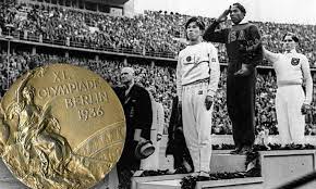 11, 1936 file photo, olympic broad jump medalists salute during the medals ceremony at the summer olympics in berlin. Jesse Owens 1936 Olympic Gold Medal That Enraged Hitler Up For Auction Daily Mail Online
