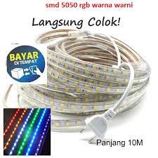 Daya tarik dari karakter pencahayaan yang dimiliki. Lampu Led Strip 220v Smd 5050 10meter Lampu Plafon Led Pohon Lampu Gapura Warna Warni Lazada Indonesia