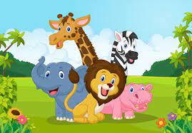 collection of animal africa cute elephant cartoon safari baby animals animal wall art nursery