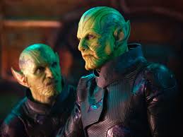 Early in the movie, captain marvel and starforce are dispatched on a mission to an alien planet to fight the skrulls, and over the course of that mission, brie larson's character gets captured by the skrulls. ultimately, captain marvel winds up on earth, crashing through the roof of a blockbuster. Captain Marvel Has A Very Important Message About Skrulls Wired