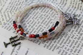 Beauty And The Beast Morse Code Seed Bead Bangle Bracelets Fairy Tale Jewelry Abookwormcreates H Fairy Tale Jewelry Bead Bangles Beaded Bangles Bracelets