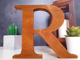 Free Standing Letter R Wedding Decor Wooden 3d Alphabet Character White Oak Woodland Nursery Name Sign Wood Home Monogram Stand Alone Wooden Alphabet Letters Wood Letter Wall Decor Large Wooden Letters