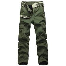 Men S Winter Outdoor Thickened Warm Multi Pockets Casual Cargo Pants Casual Cargo Pants Cotton Pants Men Olive Pants Men