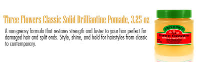 Three flowers brilliantine liquid 4 oz. Amazon Com Three Flowers Solid Brilliantine Pomade Men Hair Styling 2 Pack Nutritional Supplements And Vitamins Beauty Personal Care
