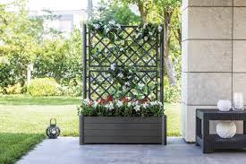 Rankgitter aus metall oder eisen können für viele zwecke eingesetzt werden. Pflanzkasten Mit Spalier Rankgitter Kunststoff Rosengitter Rattan Anthrazit Gross Garden Fencing Trellises