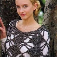 Crochet Pattern Star Dust Woman Poncho Pullover Sweater Women Sweater,  Instant Download