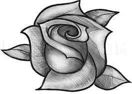 How To Sketch A Rose By Dawn Dragoart Com Flower Drawing Tutorials Rose Pencil Sketch Art Drawings Simple
