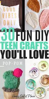 Make your child's space feel special and personalized for them with one or many of these projects! 30 Fun Crafts For Teens That Will Bring Out Their Inner Artist In 2021 Fun Crafts For Teens Easy Crafts For Teens Diy Crafts For Teens