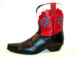 Black And White Cowboy Boots Womens Vintage Tony Lama Red Black Blue And White Peewee Western Cowboy Boots Women S U S Size 8 Western Cowboy Boots Cowboy Boots Women Boots