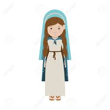De Dibujos Animados Mujer Virgen Maria Sonriente Y Con Manto Azul Sobre Fondo Blanco Ilustracion Vectorial Ilustraciones Vectoriales Clip Art Vectorizado Libre De Derechos Image 64927999
