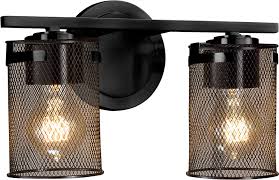 The bathroom is associated with the weekday morning rush, but it doesn't have to be. Justice Design Msh 8452 10 Mblk Wire Mesh Atlas Modern Matte Black 2 Light Bathroom Vanity Light Jus Msh 8452 10 Mblk