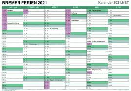 Die kalender laufen vom 1. Excel Kalender 2021 Kostenlos