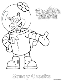 In this picture we can see some characters as spongebob, patrick and squidward! Sandy Cheeks Coloring Pages Printable