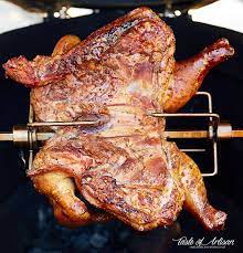How To Make Rotisserie Chicken On A Grill Taste Of Artisan Best Rotisserie Chicken Recipe Rotisserie Chicken Rotisserie Chicken Recipes