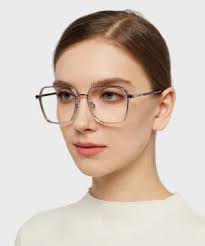 Diana Blue & Brown Square Eyeglasses