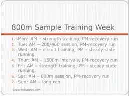 800 Meter Training Program