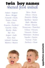 Twin Boy Names Shared First Initial Appellation Baby Names Unique Boy Baby Names Unique Creative Baby Na In 2020 Southern Baby Names Twin Names Spanish Baby Names