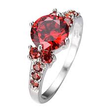 Most women want their engagement ring to be made of white gold, the wish list is followed by gold and 925 silver. Rongxing Jewelry Red Diamond Women S White Gold Filled Engagement Ring Size 7 Buy Online In Andorra At Andorra Desertcart Com Productid 24673144