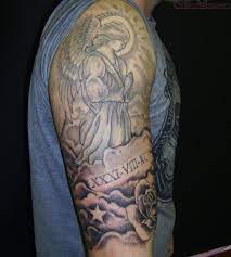 Plain Half Sleeve Tattoo 4 Cloud Half Sleeve Tattoo On Tattoochief Guardian Angel Tattoo Designs Sleeve Tattoos Best Sleeve Tattoos
