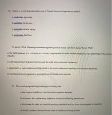The period for which insurance is prepaid is generally prepaid expense — a type of asset that arises on a balance sheet as a result of business making payments for goods and services to be received in. 10 Failure To Record The Expired Amount Of Prepaid Chegg Com
