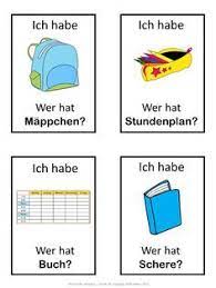 German School Words Ich Habe Wer Hat Game German Language Learning School Word Learn Another Language