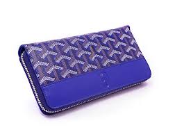 This long blue wallet from goyard features a flap closure, twelve card slots and five enclosures. Wallets Goyard Leather Continental Zip Around Closure Wallet Blue Goyard Bag Goyard Handbags Wallet