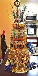 21st Birthday Present Ideas For Him Birthday Gifts Birthday Present Ideas For Boys Beer Birthday Birthday Beer Cake Beer Cake