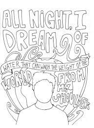 Just download one, open it in any pdf viewer and print. Panic At The Disco Lyric Coloring Page Panic At The Disco Lyrics Love Coloring Pages Of Mice And Men