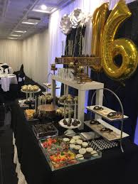 Sweet Sixteen Candy Bar Black White And Gold Theme Sweet 16 Candy Bar Sweet Sixteen Candy Bar Sweet 16 Birthday Party