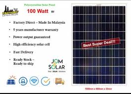 Main products:solar panel, solar battery, solar, solar cell, solar moudle, solar inverter. 100w Polycrystalline Solar Panel Ready Stock 1 Year Manufacturer Warranty Shopee Malaysia