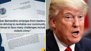 Did San Bernardino officials violate law with letter to President Trump?