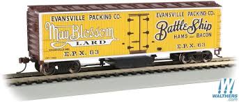 Track Cleaning 40 Wood Reefer With Removable Dry Pad Ready To Run Evansville Packing Co 63 Yellow Boxcar Red White Black Box Car Evansville American Freight Furniture
