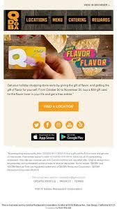 Is there any way to upload gift card balance to the app? The Early Gifter Gets The Flavor Qdoba Mexican Eats Email Archive