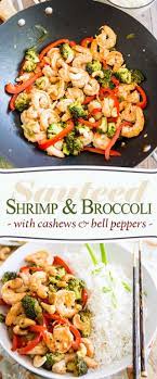 Sauteed Shrimp And Broccoli With Cashews And Bell Peppers Recipe Shrimp And Broccoli Healthy Foodie Clean Eating Recipes