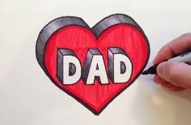 Cute Happy Birthday Drawings For Dad How To Draw Dad In A Heart 3d Father S Day Drawings Dad Drawing Mothers Day Drawings