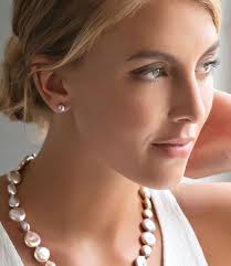 Grace Pink Pearl Earrings Sterling Silver