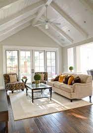 Bring the themes of the seaside into your living room and channel coastal chic with soft furnishings in calming whites. Vaulted Ceiling Ideas Living Room With Vaulted Ceilings Home Ideas Traditional Family Rooms Traditional Design Living Room House Design