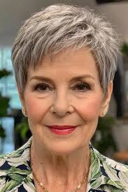 Embracing Grey Hair with a Short Pixie Cut